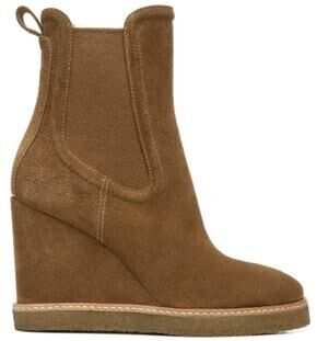 Veronica Beard 8.5 hazelwood Aari Chelsea tan wedge bootie suede rubber heel